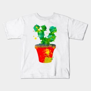 Cactus Watercolor Painting Kids T-Shirt